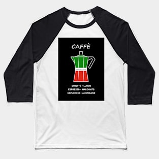 Breakfast morning black coffee Expresso Italy Vintage Baseball T-Shirt